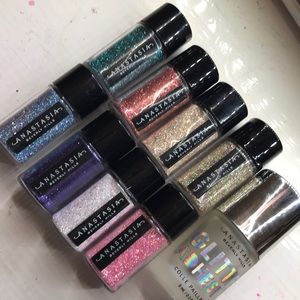 Anastasia Beverly Hills glitter eyeshadow makeup